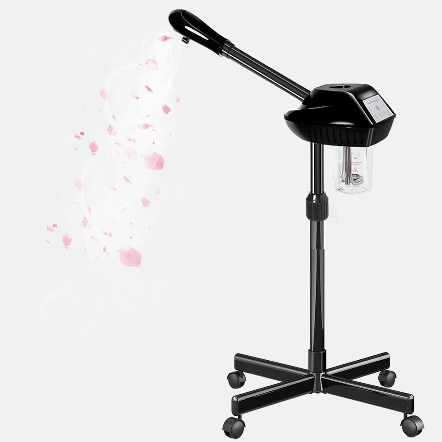 Professional Facial Steamer with Hot Mist & Timer - Mobile Esthetician Steamer for Home and Spa Use